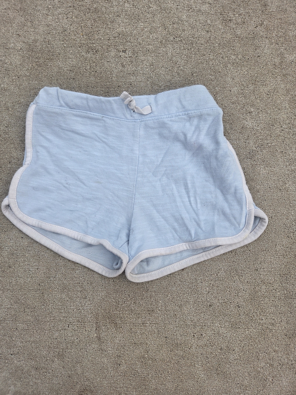 Epic Threads Girls Light Blue Athletic Lounge Shorts with Cream Trim